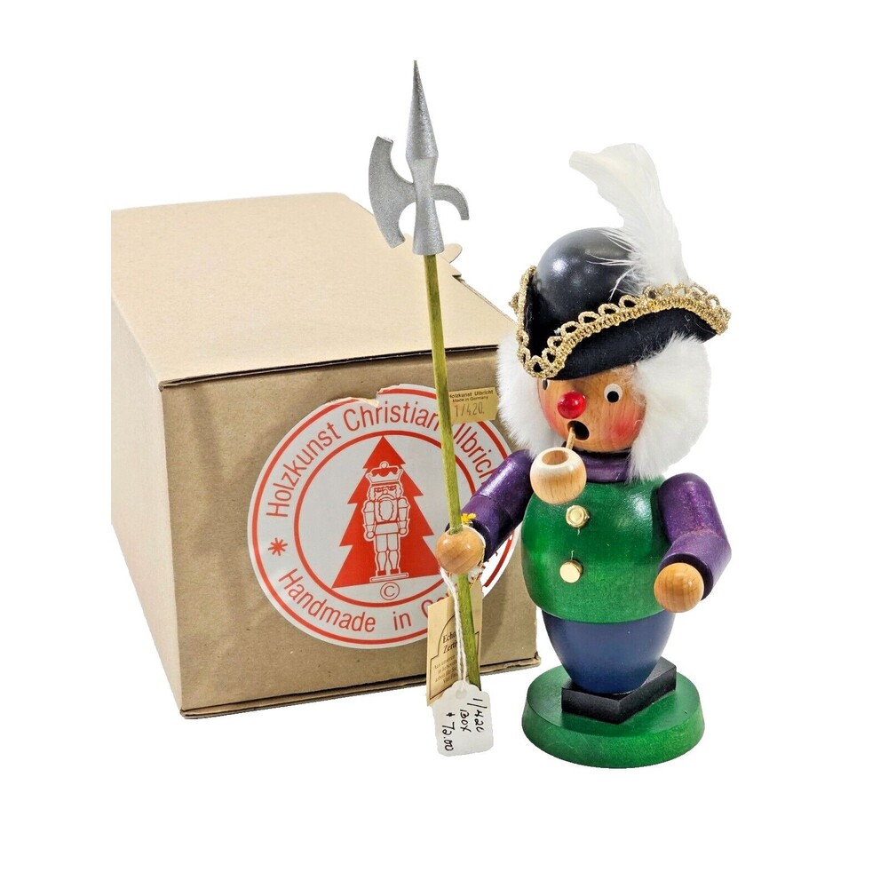 Ulbricht Smoker Incense Burner‎ Germany 1-420 Nightwatchman Guard Figural Wood